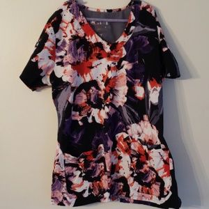 Grey's Anatomy floral scrub top